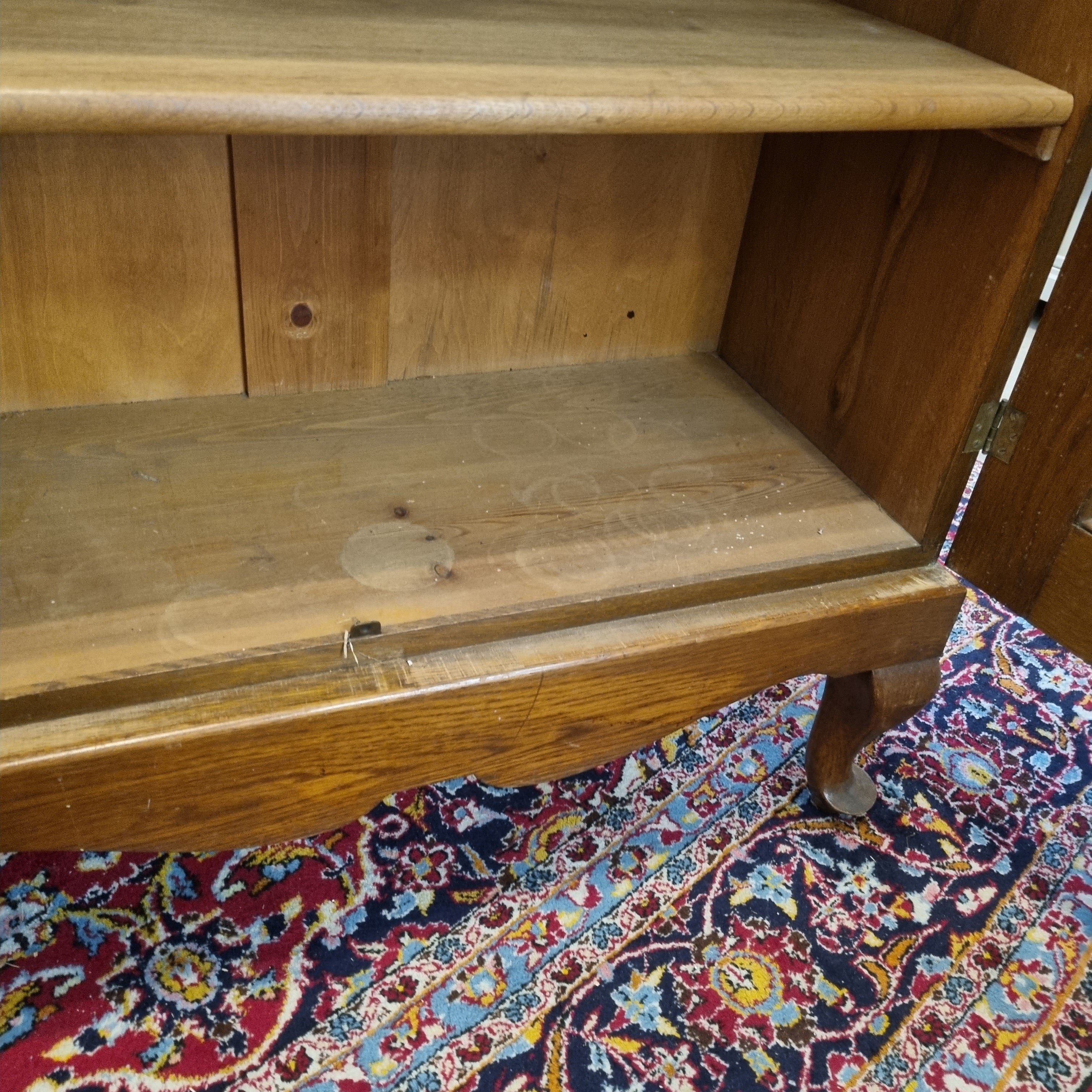 Alte Vitrine Bücherschrank Regal aus massiven Eichenholz - Originalzustand
