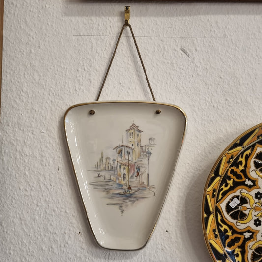 50er Jahre Wandteller Dekoration Italien Venedig Nierenform Tirschenreuth Bavaria Geschenk