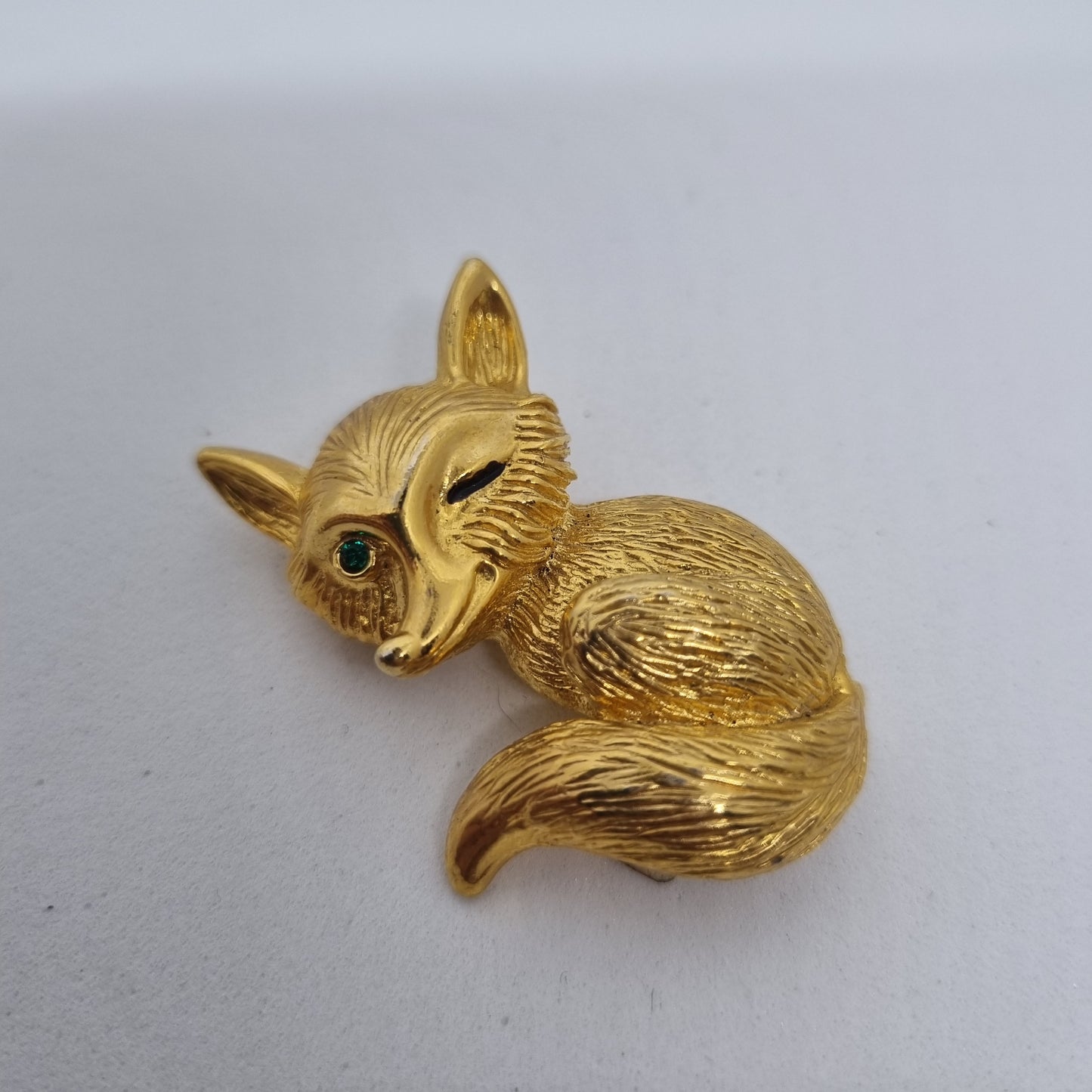 Einzigartige Antik Brosche aus den 50ern Modeschmuck"Golden Fox"