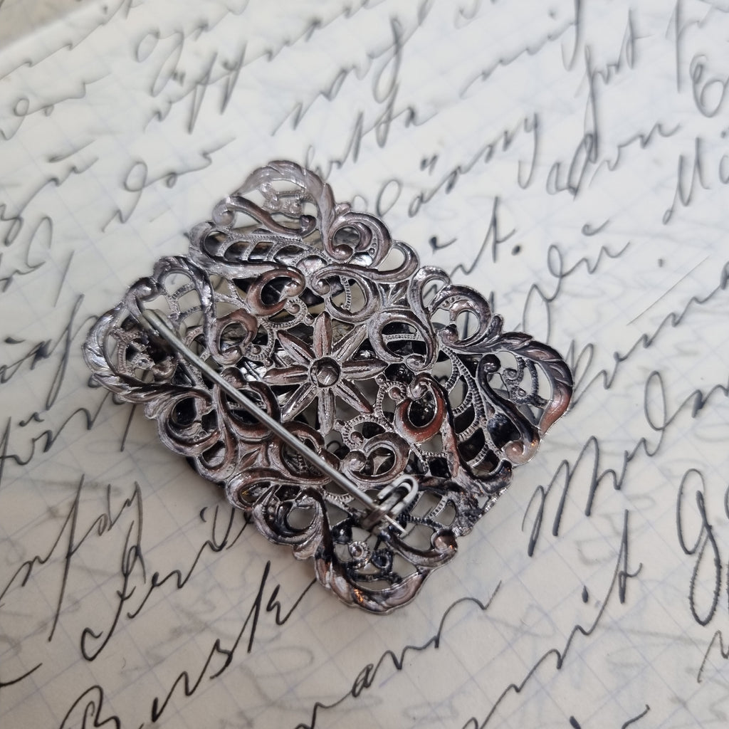 Einzigartige Antik Brosche aus den 50ern Modeschmuck Art Jugenstil