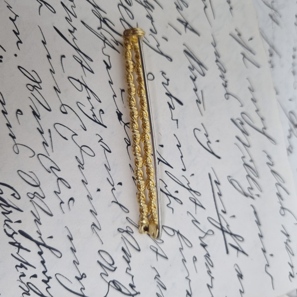 Art Deco Gold Strass Vintage Brosche Antik 50er Jahre