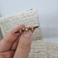Antike Art Jugendstil Vintage Brosche Antik 50er Jahre Gold braun Strass