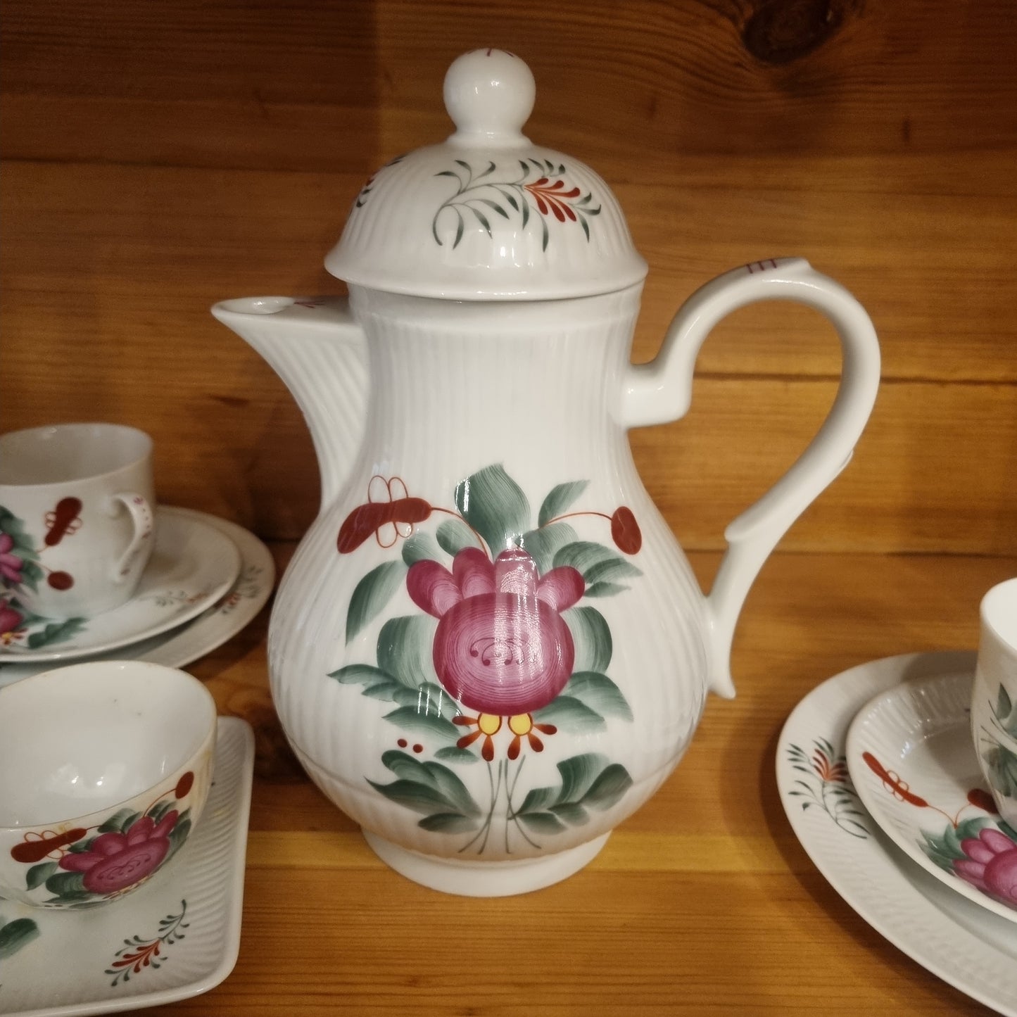 August Warnecke AW Ostfriesland Kaffeeservice 6 Personen Vintage handmalerei