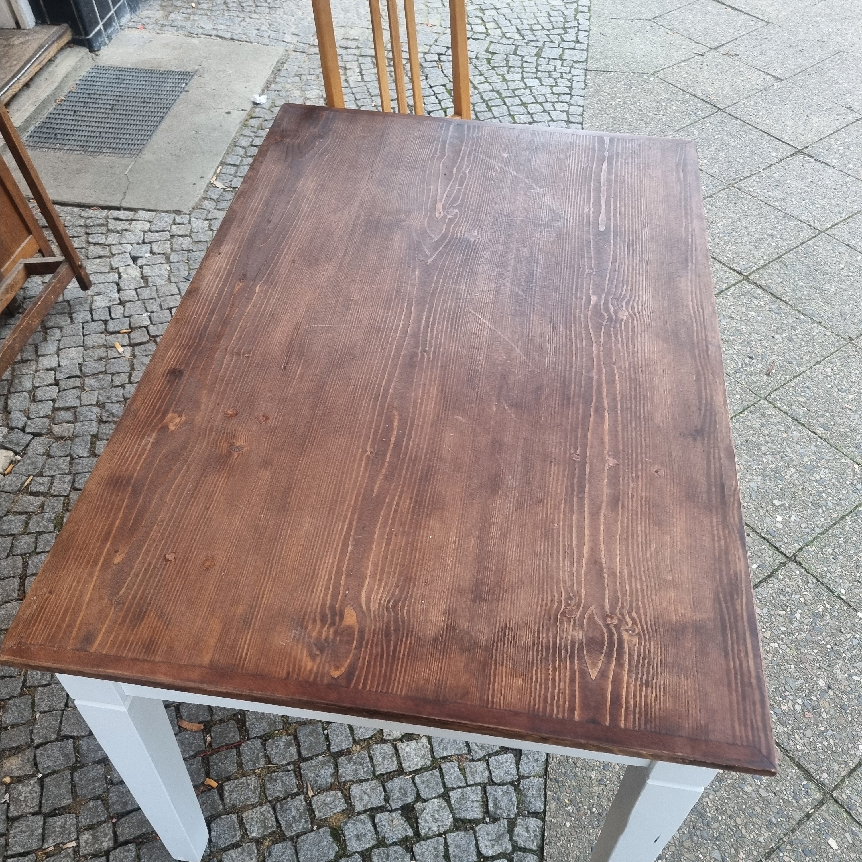 Antiker Jugendstil Tisch aufgearbeitet 79x120cm