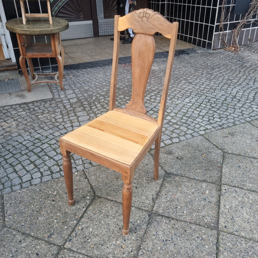 Antiker Gründerzeit Stuhl von Hand aufgearbeitet Eichenholz Kiefernholz