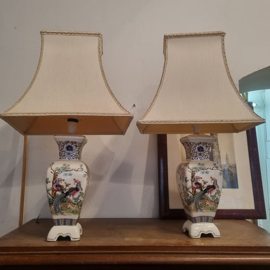 2x Chinesische Vintage Tischlampen für BASTLER!