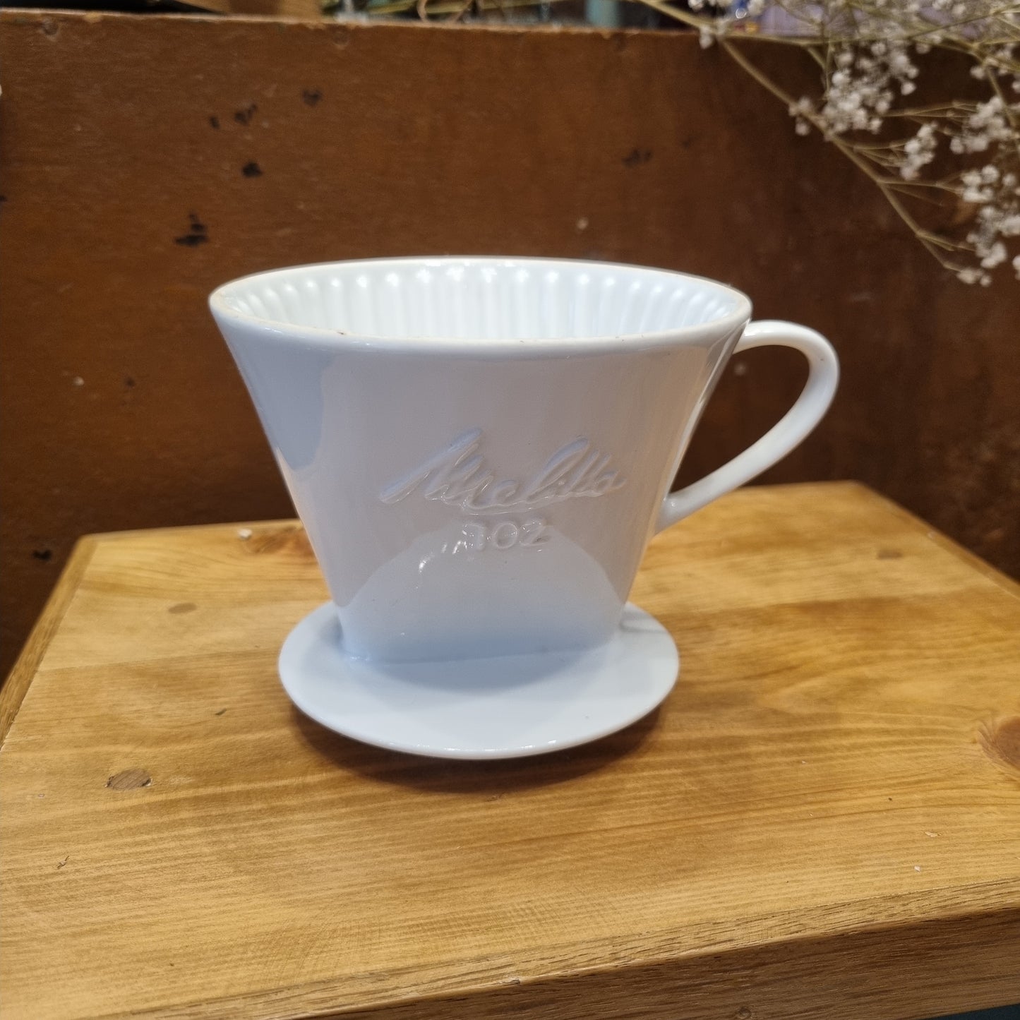 Vintage Kaffeefilter weiß  Melitta 102 Porzellan