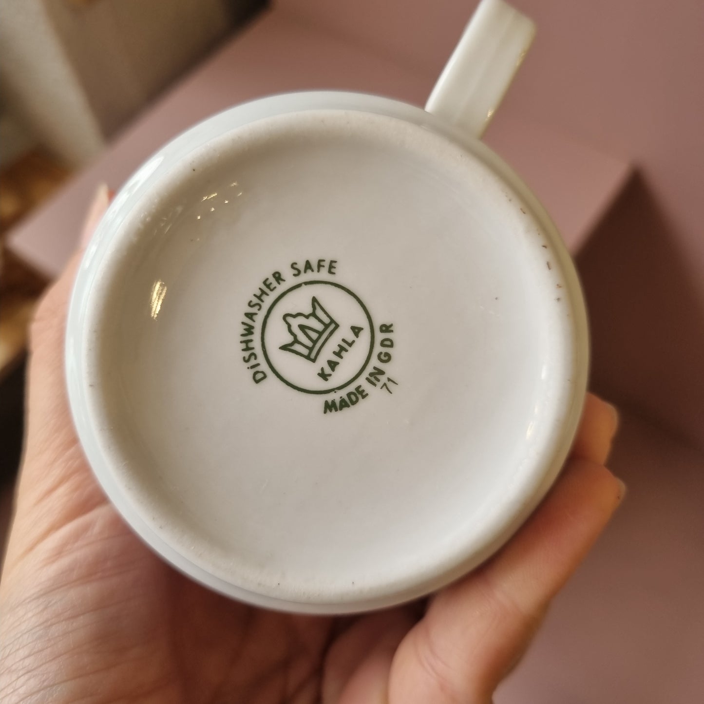 Alte Porzellan Tasse Kahla GDR Germany Kaffee Tee