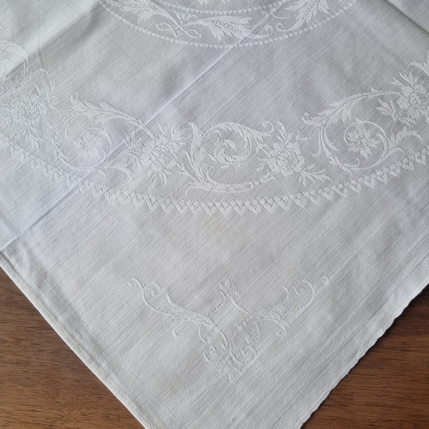 🤍Antike Baumwolle Serviette oder Mitteldecke 63x63cm mit Monogramm G.B. Landhaus French