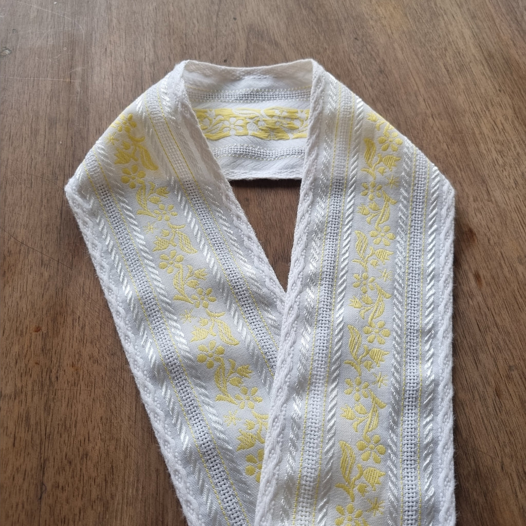 1x Antiker handgemachter Gardienenhalter, Raffhalter Band 8x160cm 🤍