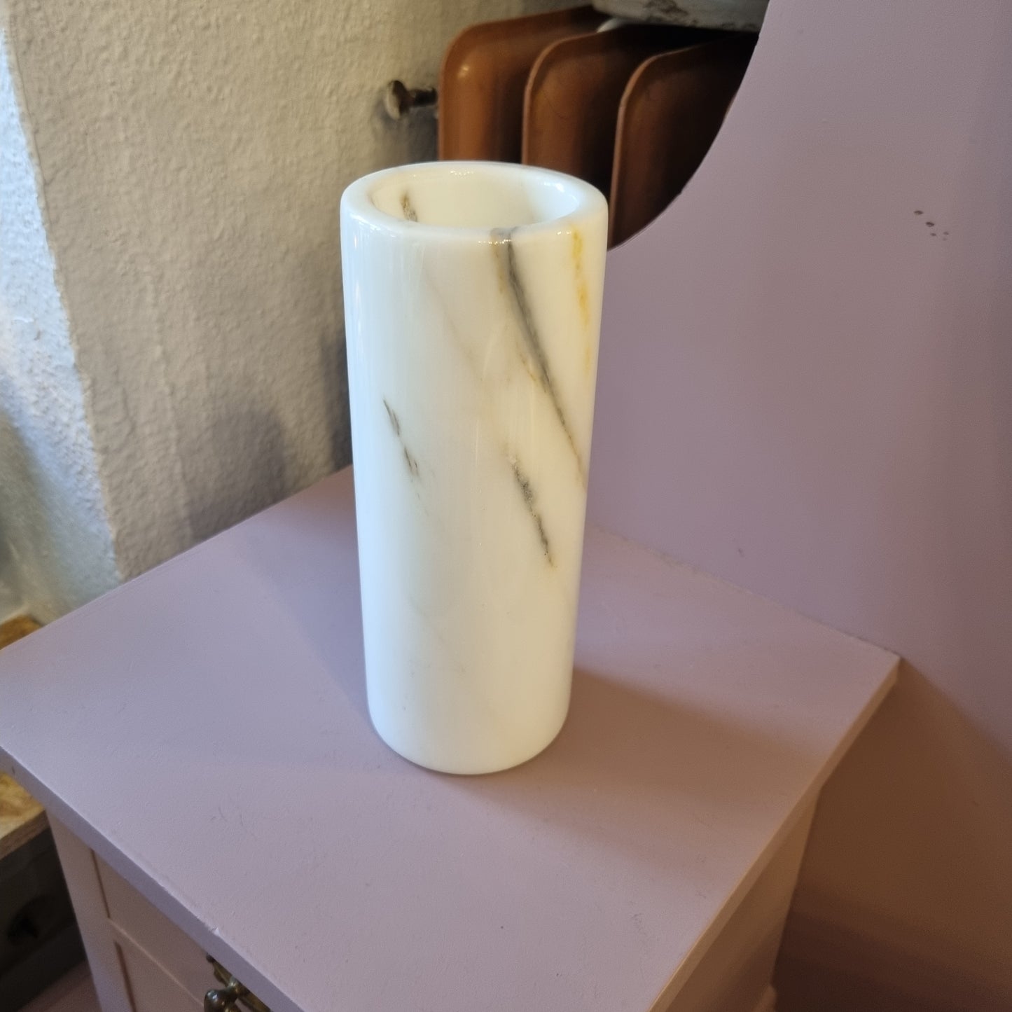 Vintage Marmor Vase Steingut