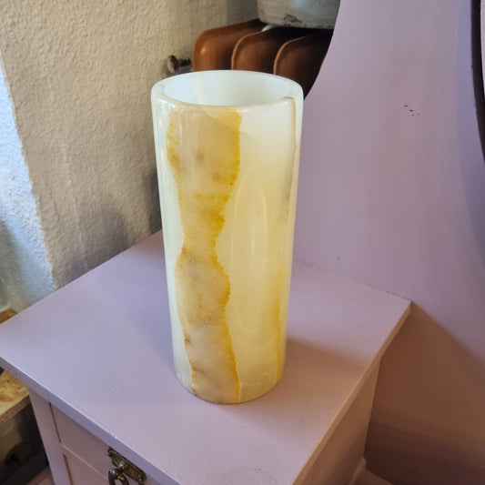 Vintage Marmor Vase Steingut