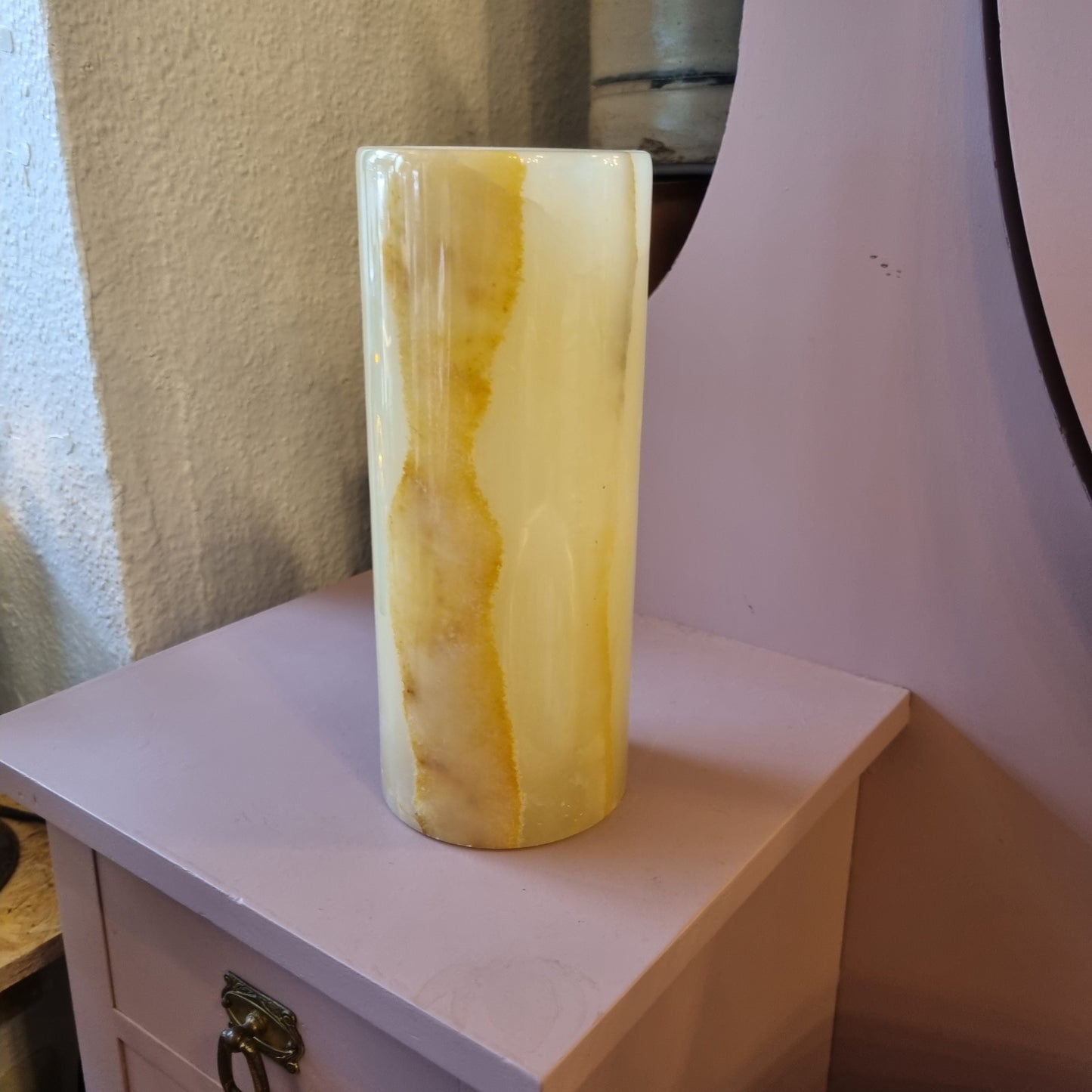 Vintage Marmor Vase Steingut