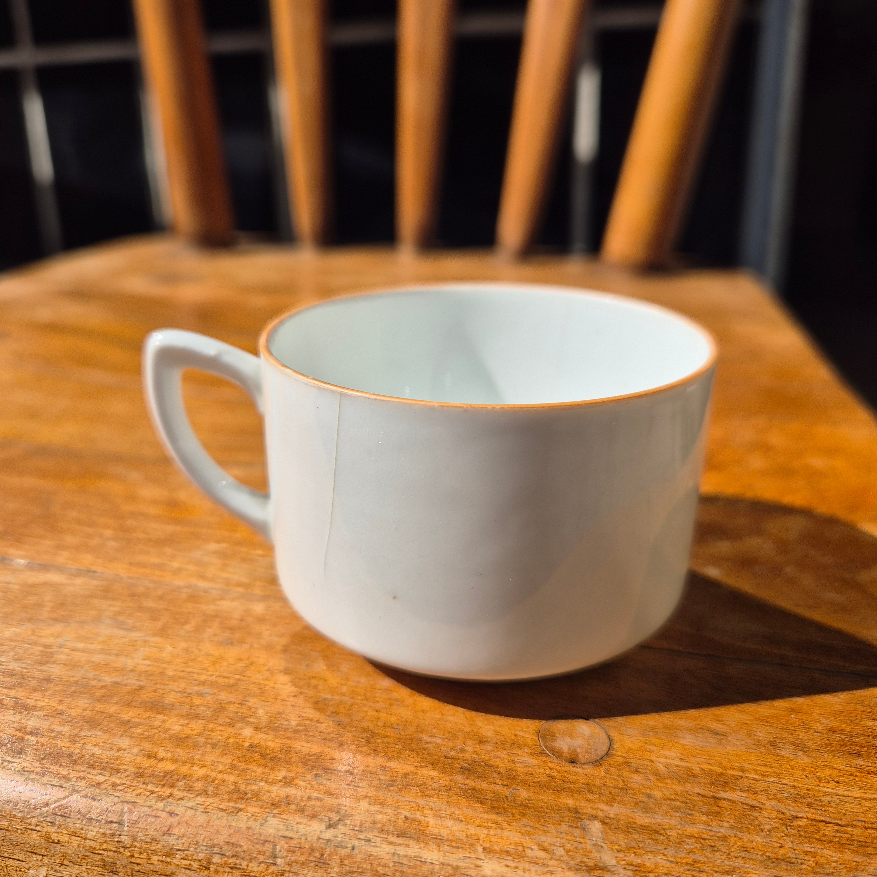 Antike 50er Jahre Tasse Kaffee Tee Porzellan Kindermotiv Handbemalt
