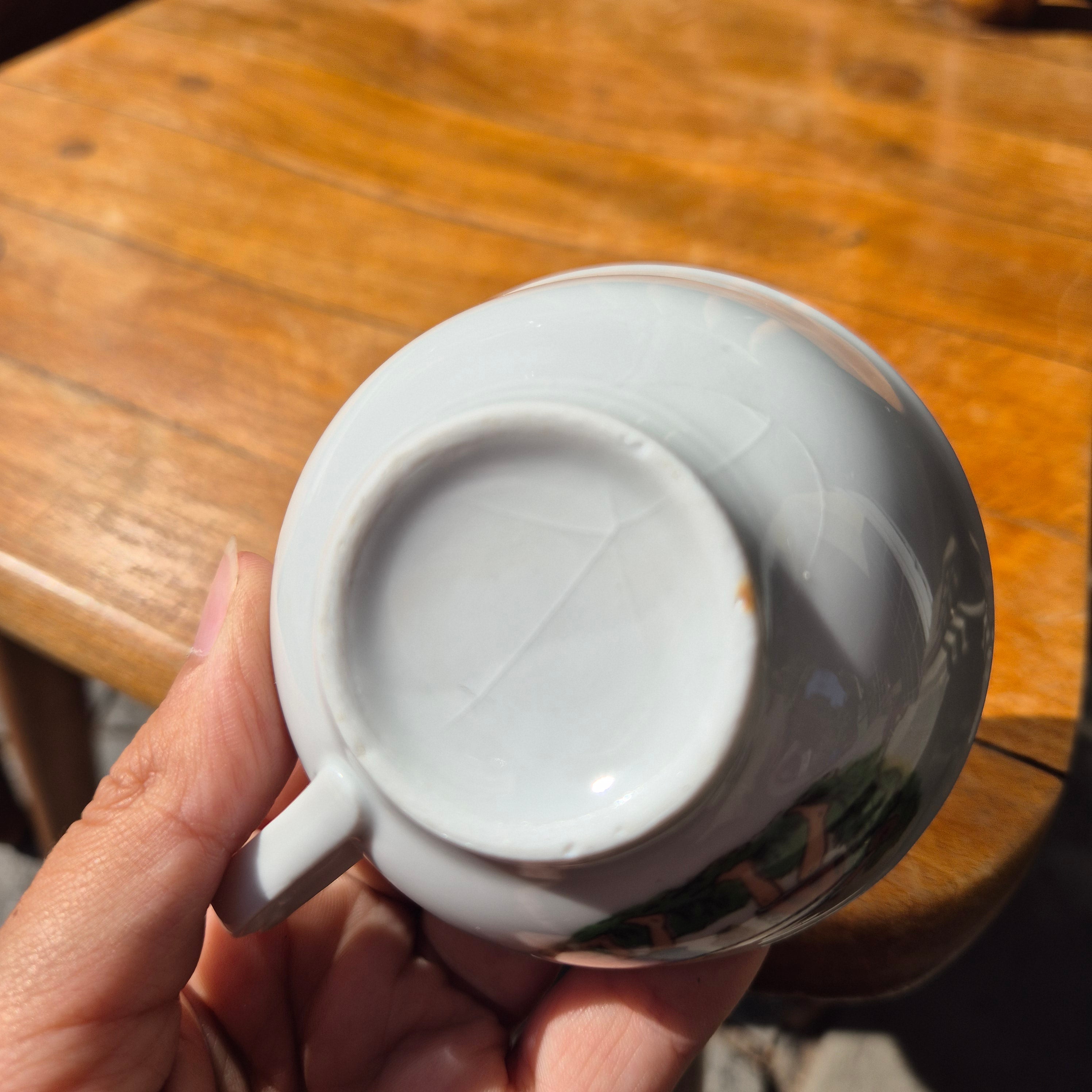 Antike 50er Jahre Tasse Kaffee Tee Porzellan Kindermotiv Handbemalt Hänsel & Gretel