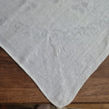 Antike Serviette / Mitteldecke weiß Damast Baumwolle 60x60cm Monogramm R.B. 🤍