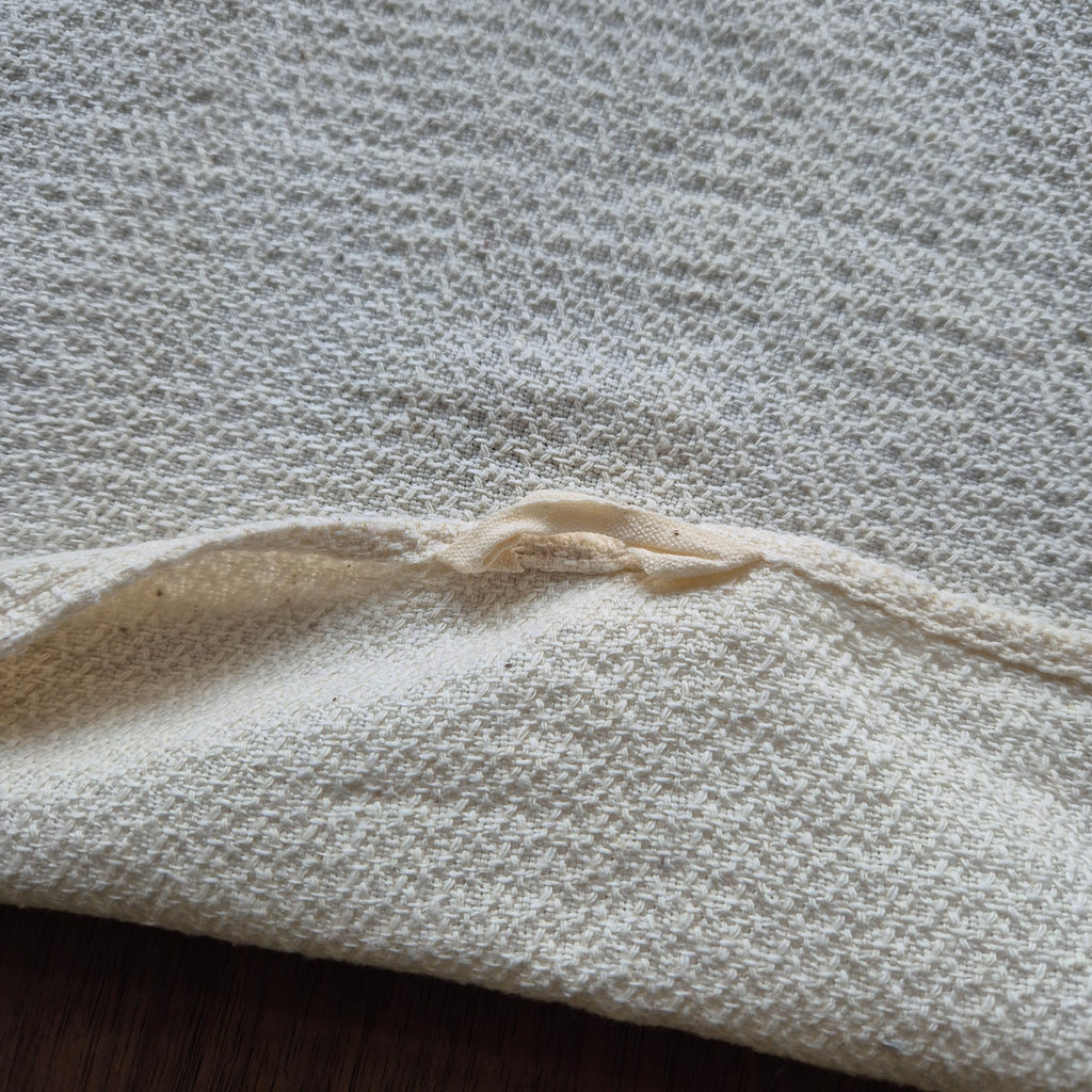 Antikes Küchen- & Geschirrhandtuch Tischdecke beige Leinen 50x85cm 🤍
