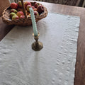 Antikes Küchen- & Geschirrhandtuch Tischdecke beige Leinen 50x85cm 🤍