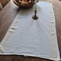Antikes Jugendstil Küchen- & Geschirrtuch weiß Leinen 45x95cm 🤍