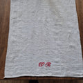 Antikes Jugendstil Küchen- & Geschirrhandtuch weiß Leinen 38x120cm Monogramm D.B. 🤍