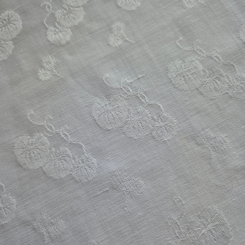 Antike Serviette / Mitteldecke weiß Damast Baumwolle 63x58cm Monogramm M.H. 🤍