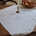 Antike Serviette / Mitteldecke weiß Damast Baumwolle 70x70cm Monogramm M.Körner 🤍