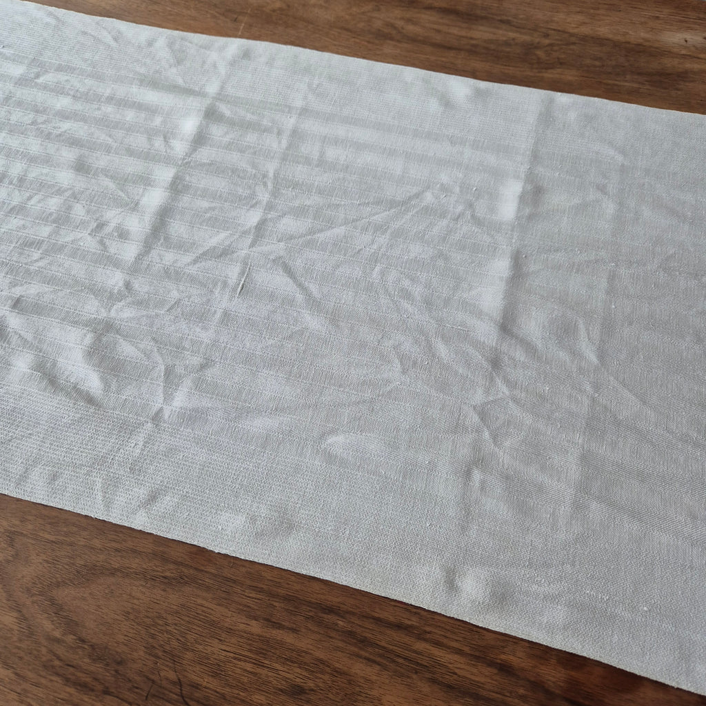 Antikes Jugendstil Küchen- & Geschirrtuch weiß Leinen Baumwolle 49x130cm Monogramm 🤍