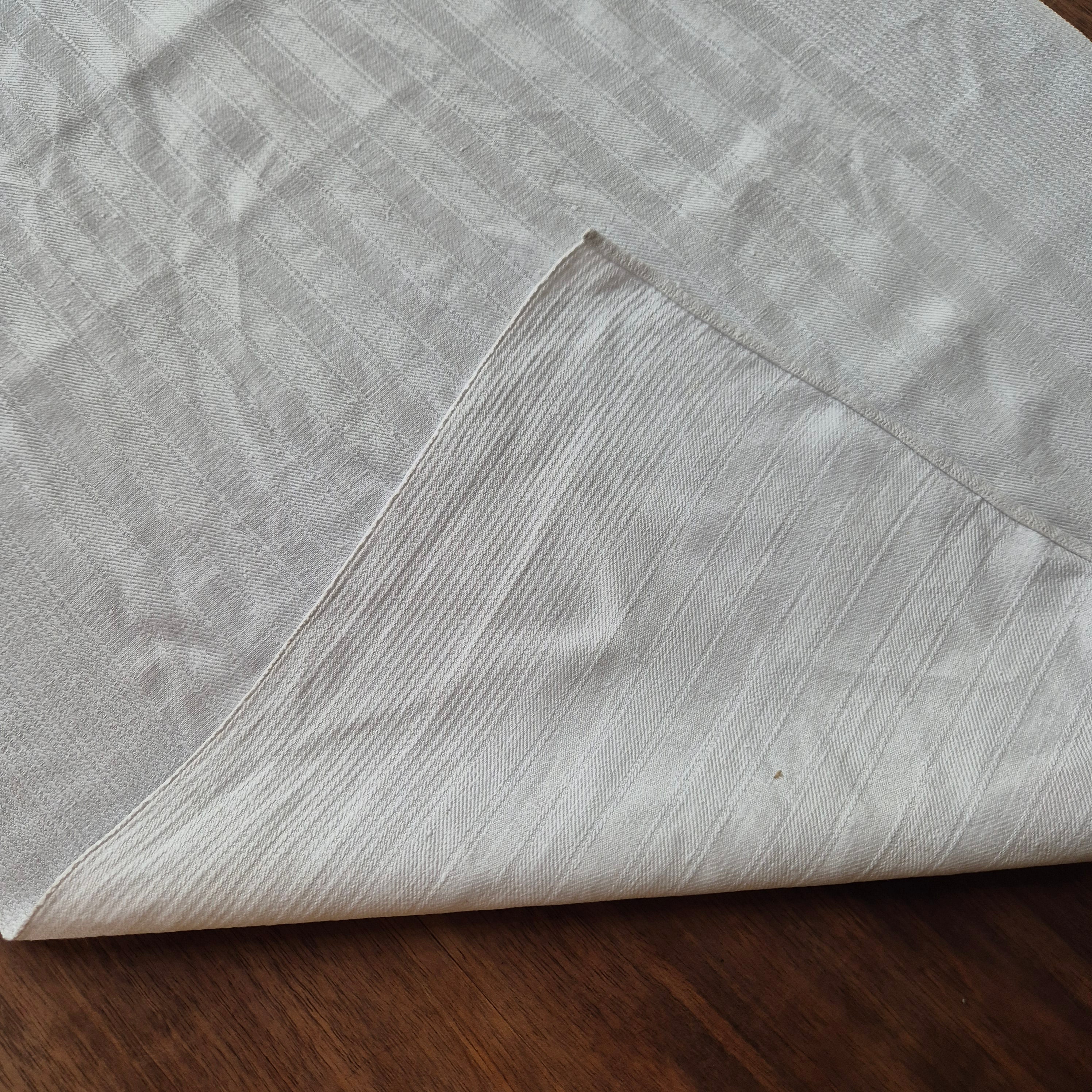 Antikes Jugendstil Küchen- & Geschirrtuch weiß Leinen Baumwolle 49x130cm Monogramm 🤍