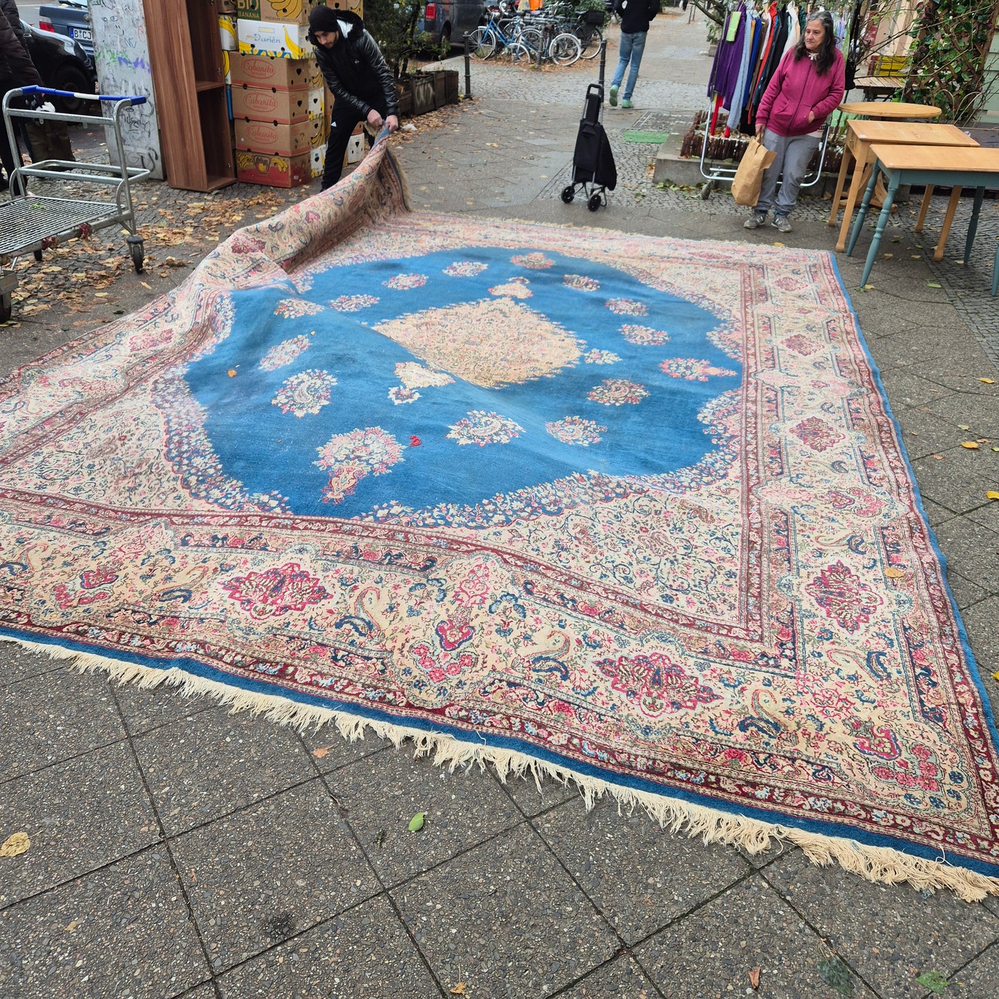 Großer Antiker Perser Teppich Villa 550x400cm