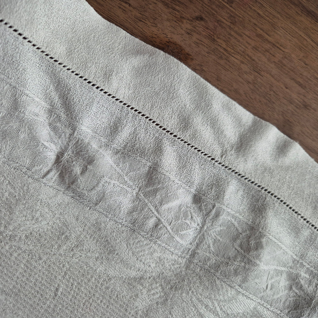 Antiker Jugendstil Tischläufer Leinen Baumwolle 170x35cm 🤍 ( leicht verzogen)