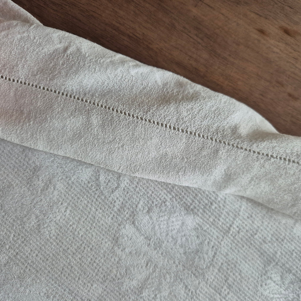 Antiker Jugendstil Tischläufer Leinen Baumwolle 170x35cm 🤍 ( leicht verzogen)