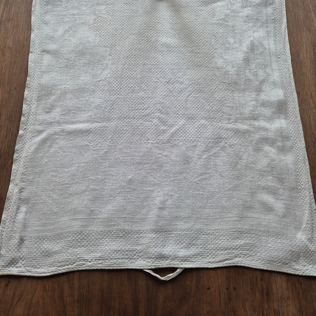 Antikes Geschirrtuch oder auch Tischläufer Leinen Baumwolle weiß  94x44cm 🤍
