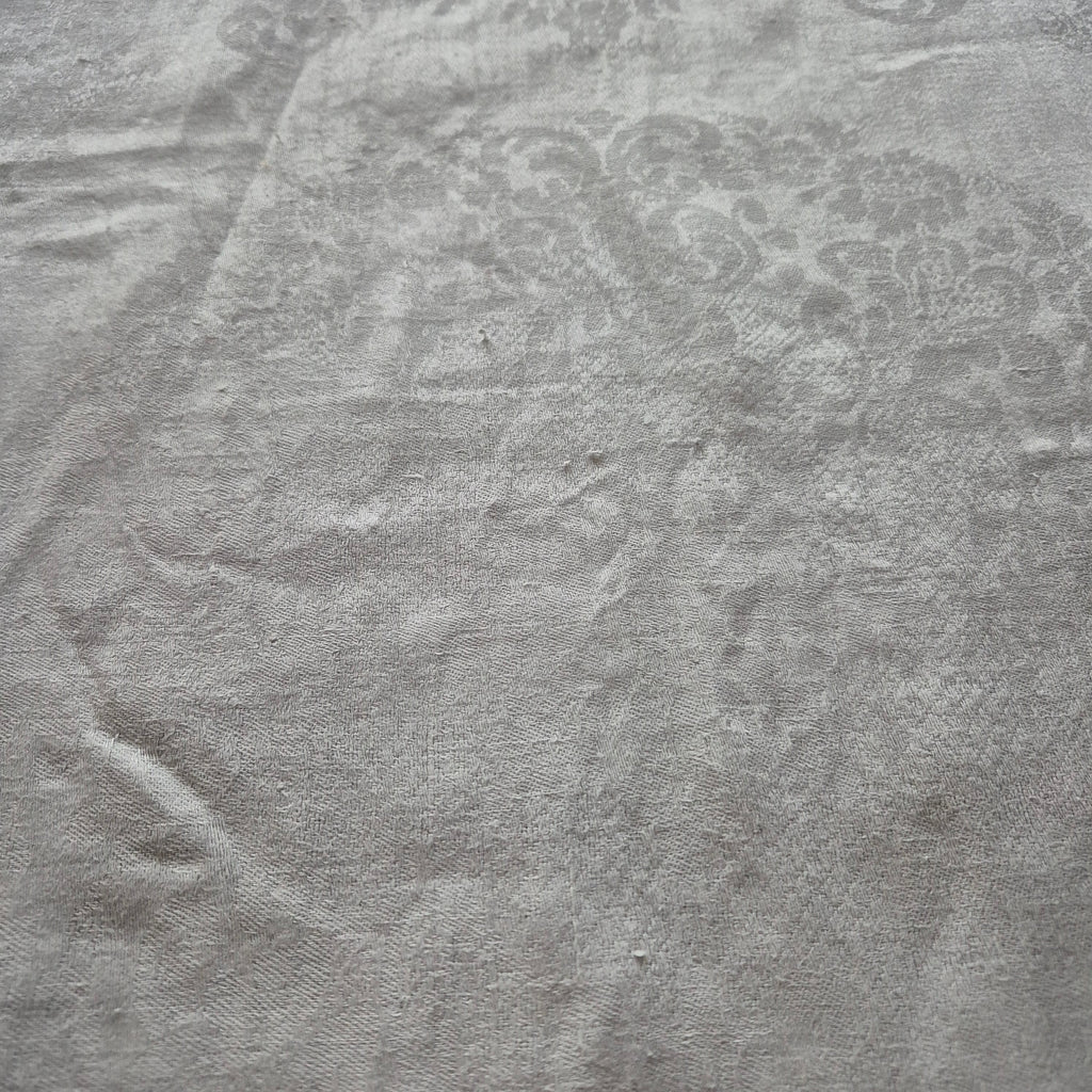 Antike Jugendstil Tischdecke aus Servietten zusammengenäht Tischläufer Baumwolle Damast  75x225cm Monogramm H.S. 🤍