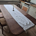 Antiker Jugendstil Tischläufer weiß Baumwolle 40x180cm (leicht verzogen) 🤍