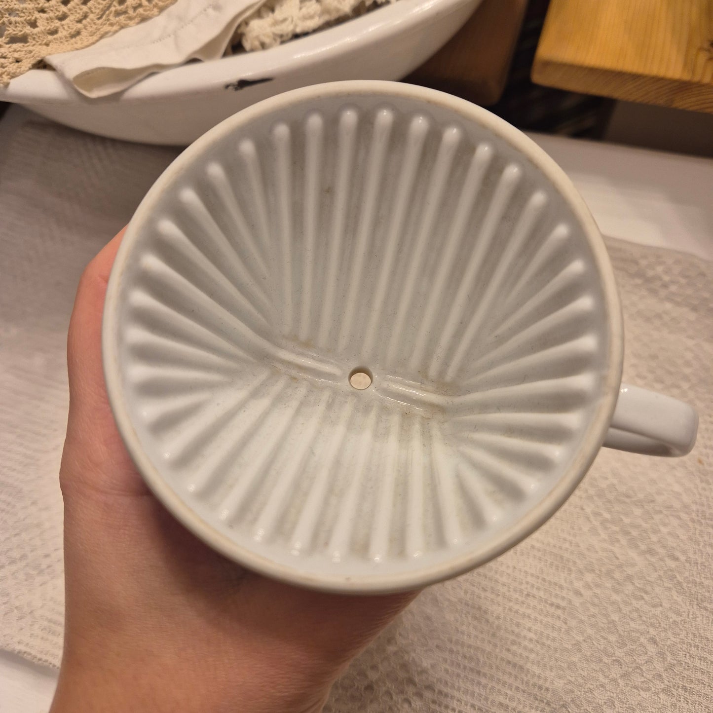 Vintage Kaffeefilter Porzellan weiß  Melitta 101 Porzellan