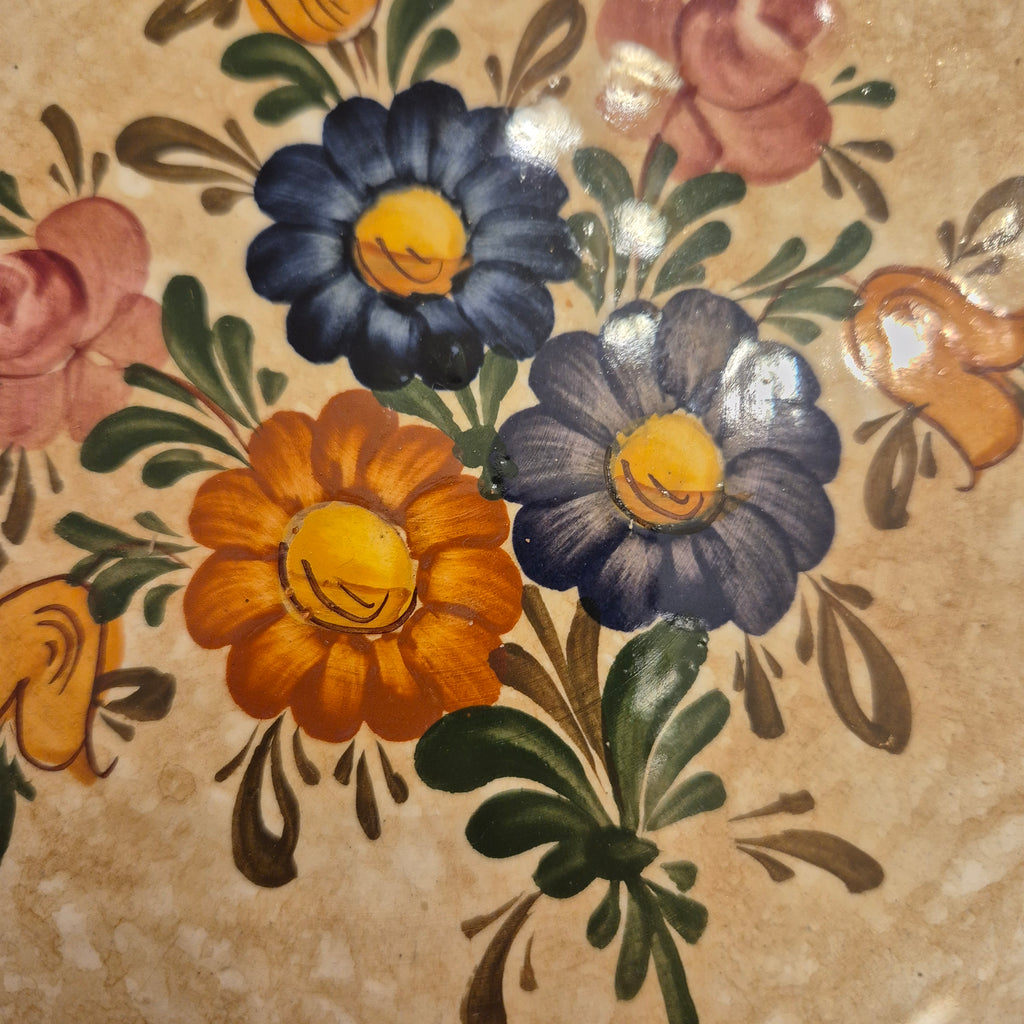 Alter Keramik Durchbruch Keramik Teller Blumen Landhaus Handmade
