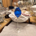 Vintage Glas Blau royal Glaskunst