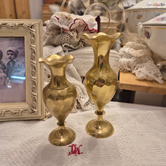 Alte Messing Vase gold Dekovase wunderschön!