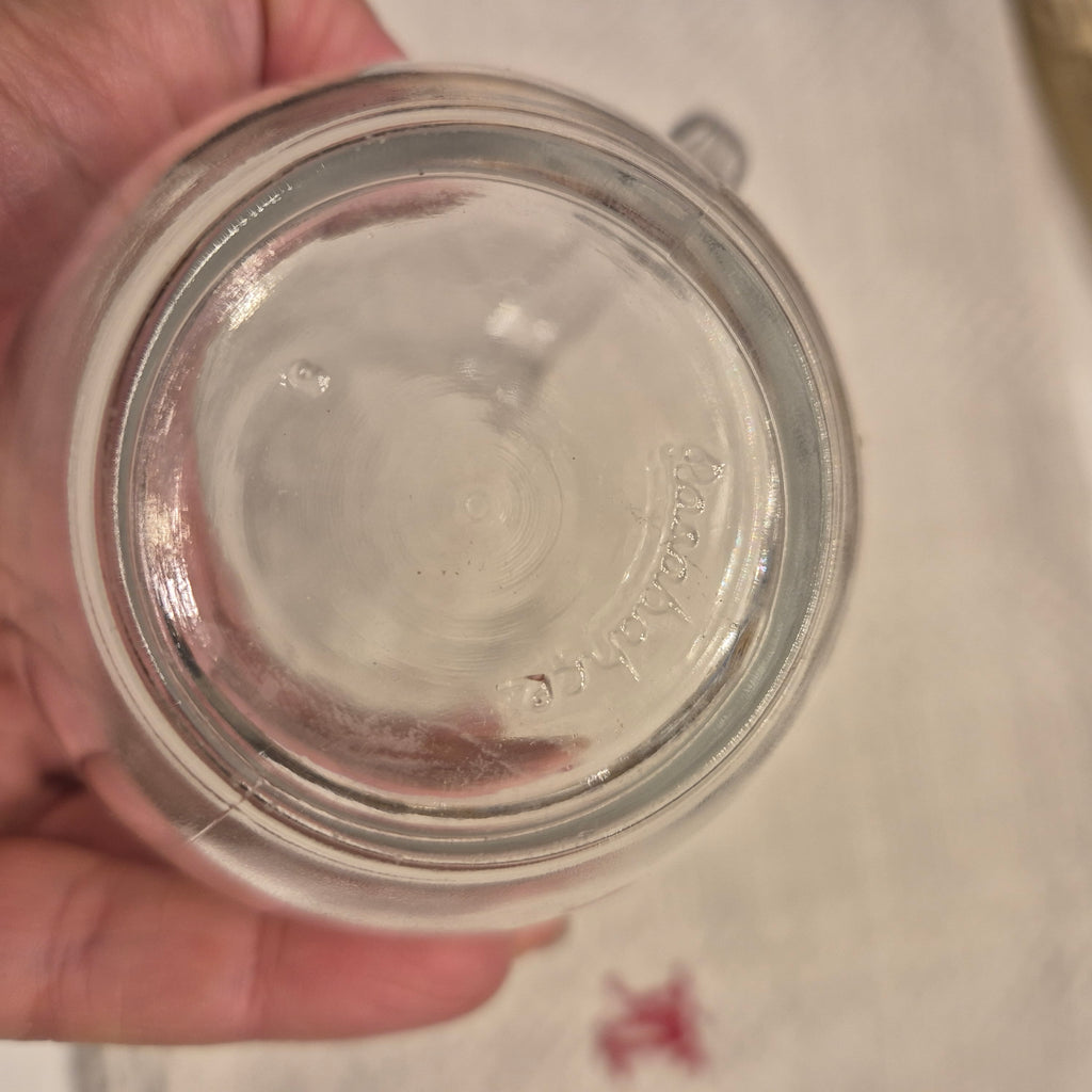 Vintage Milchkännchen Milchkanne Krug Kanne klein Glas 0,25