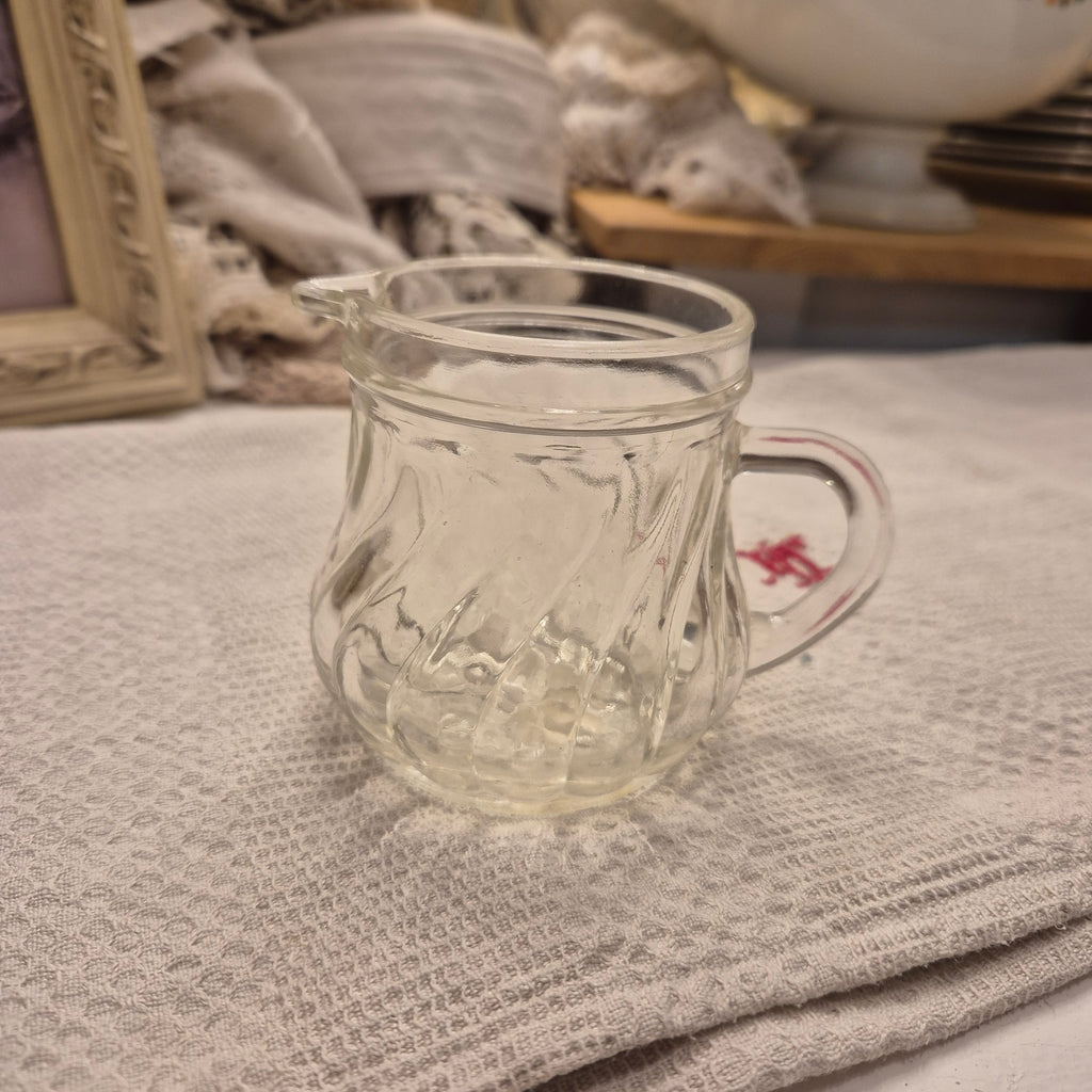 Vintage Milchkännchen Milchkanne Krug Kanne klein Glas