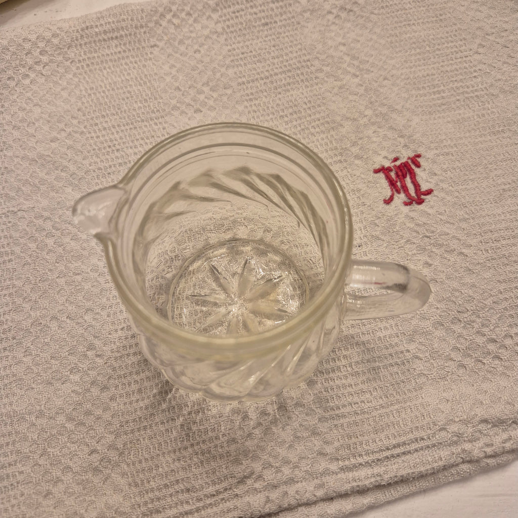 Vintage Milchkännchen Milchkanne Krug Kanne klein Glas
