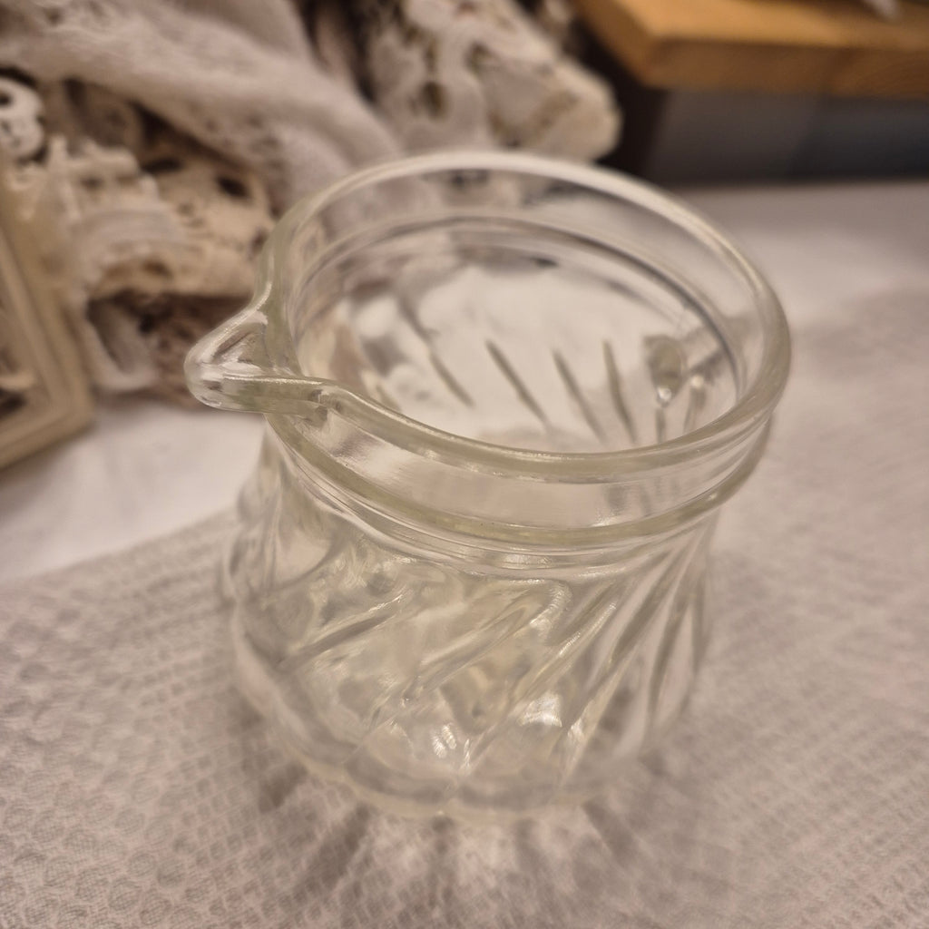 Vintage Milchkännchen Milchkanne Krug Kanne klein Glas