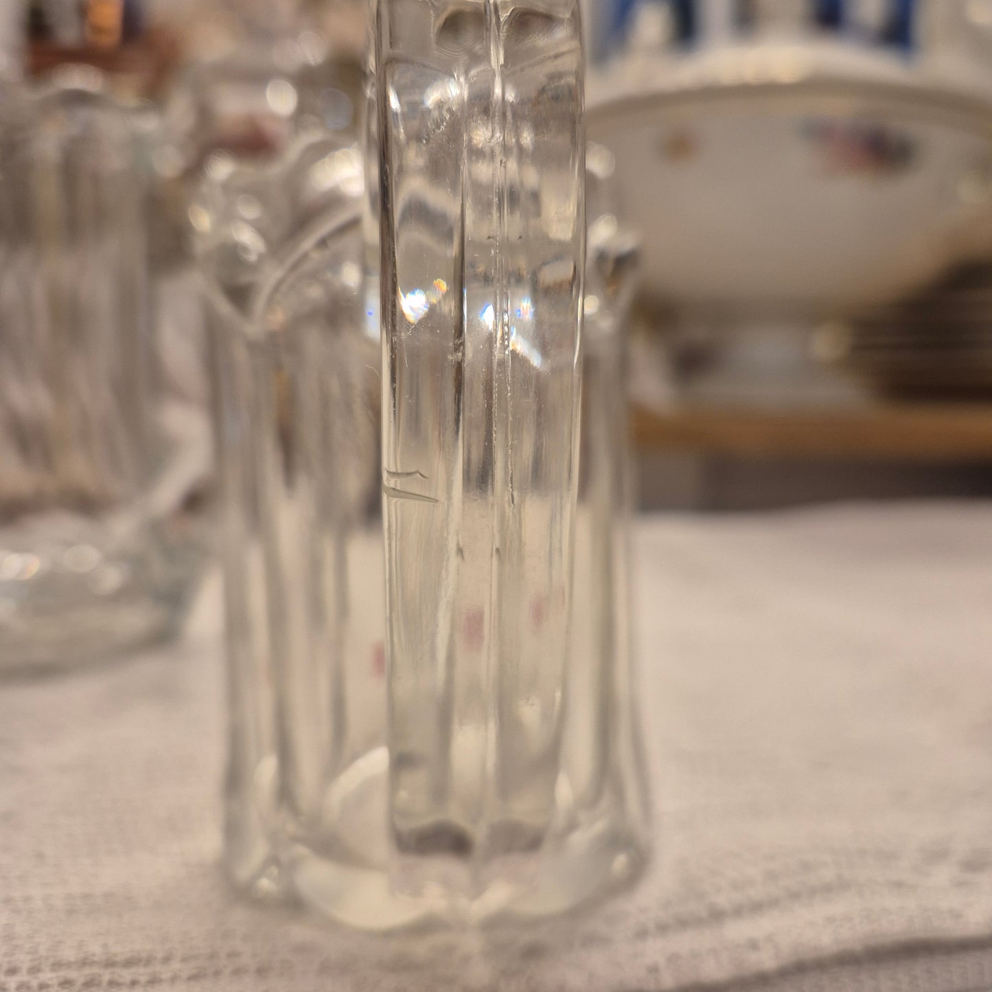 Vintage Milchkännchen Milchkanne Krug Kanne klein Glas Art Deco Stil