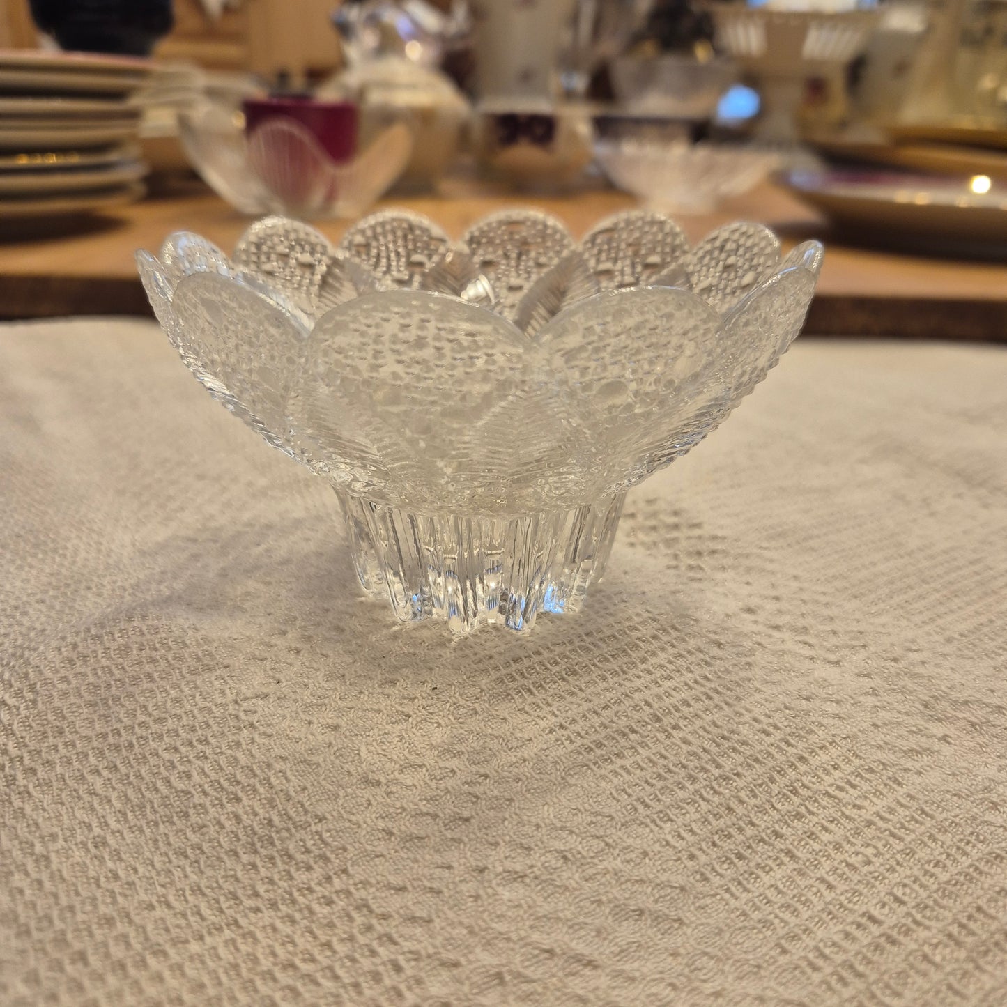 Kleine Antike Art Deco Französische Glas Schale Vintage Obstschale Gebäck