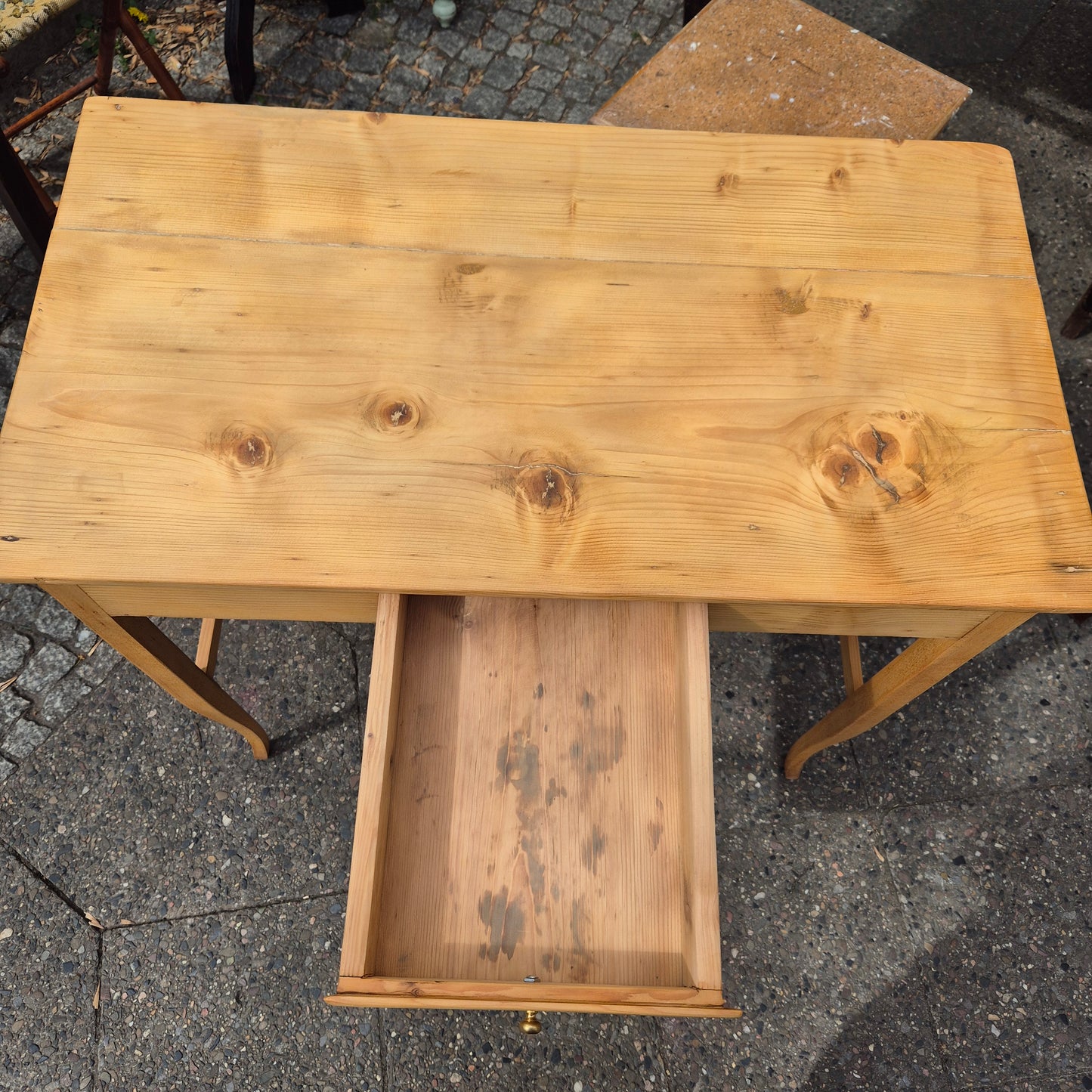 Antiker abgeschliffener Biedermeier Tisch von 1845 - UNIKAT! Schreibtisch