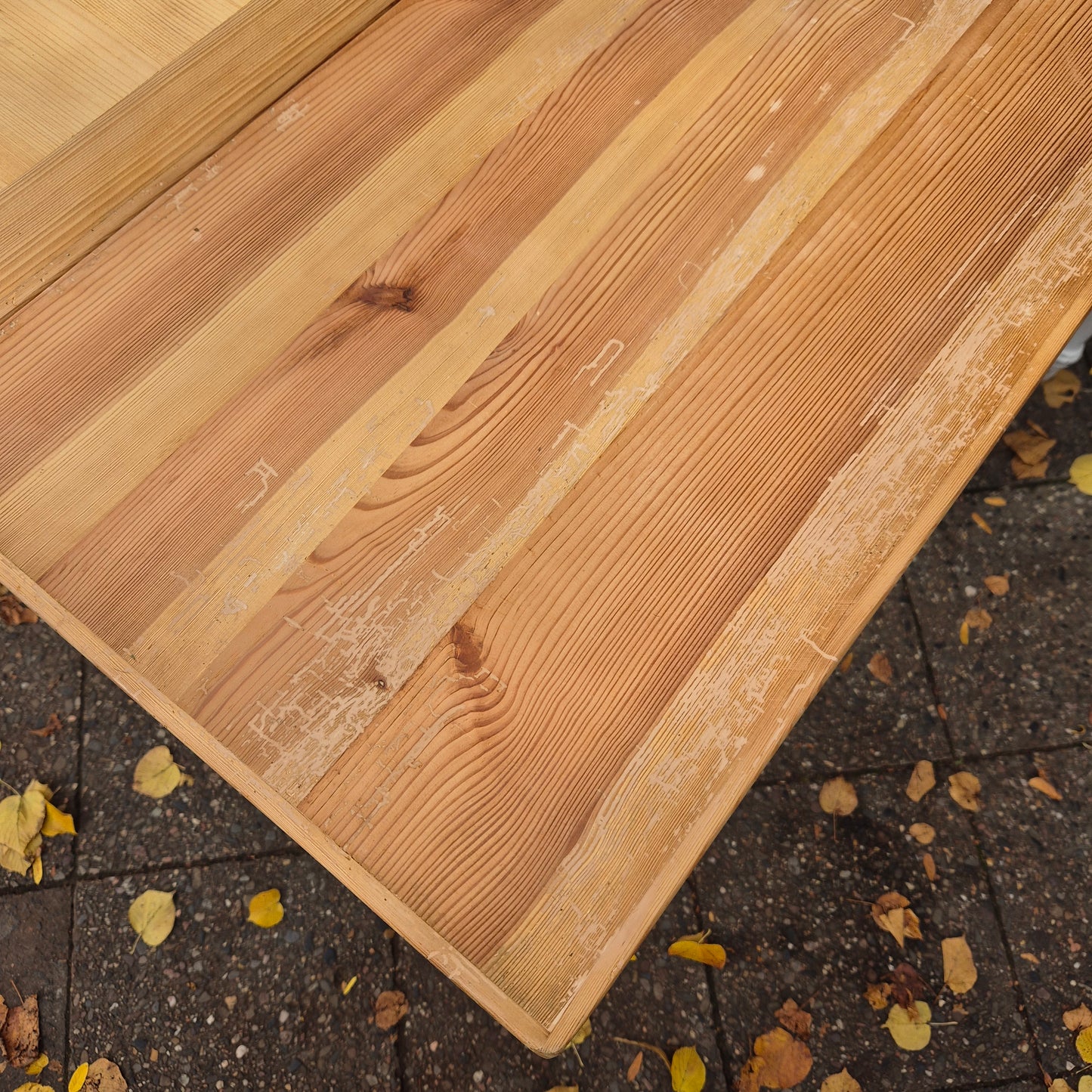 Antiker ausziehbarer Jugendstil Tisch abgeschlieffen mit Schublade Kiefernholz