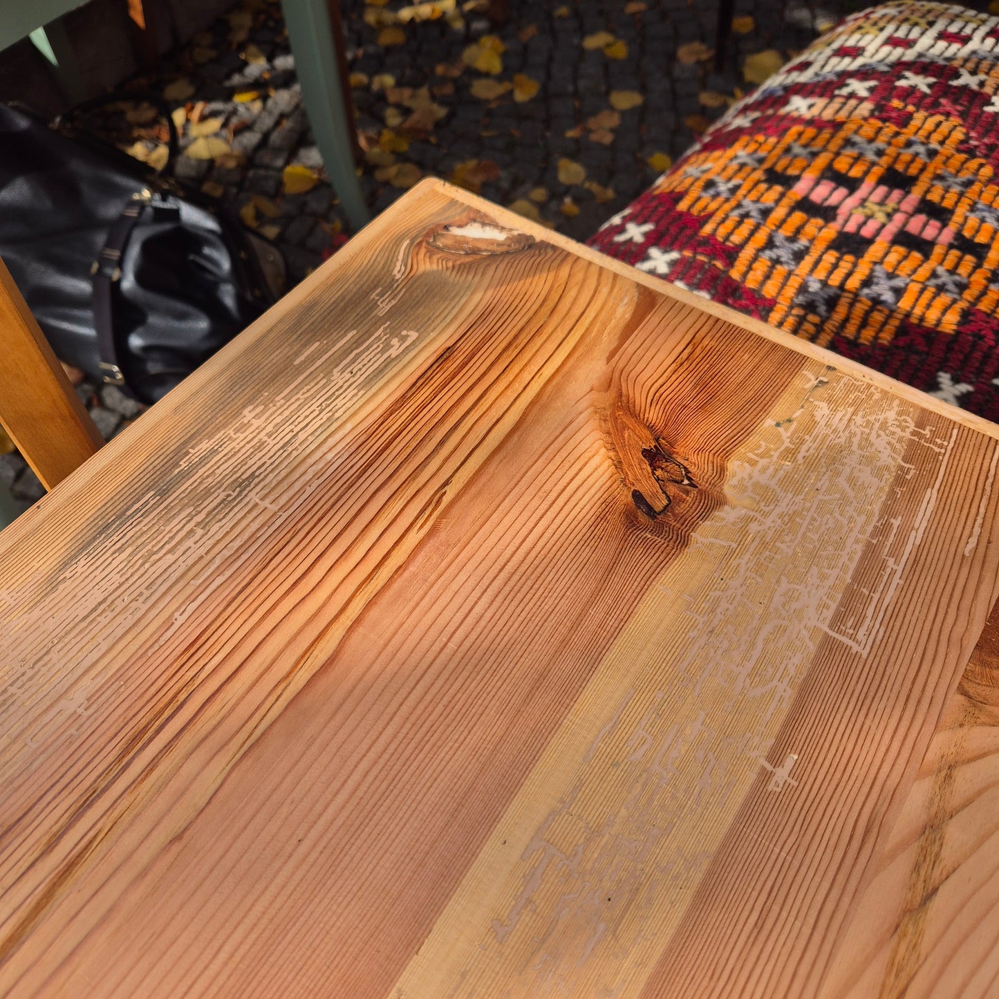 Antiker ausziehbarer Jugendstil Tisch abgeschlieffen mit Schublade Kiefernholz