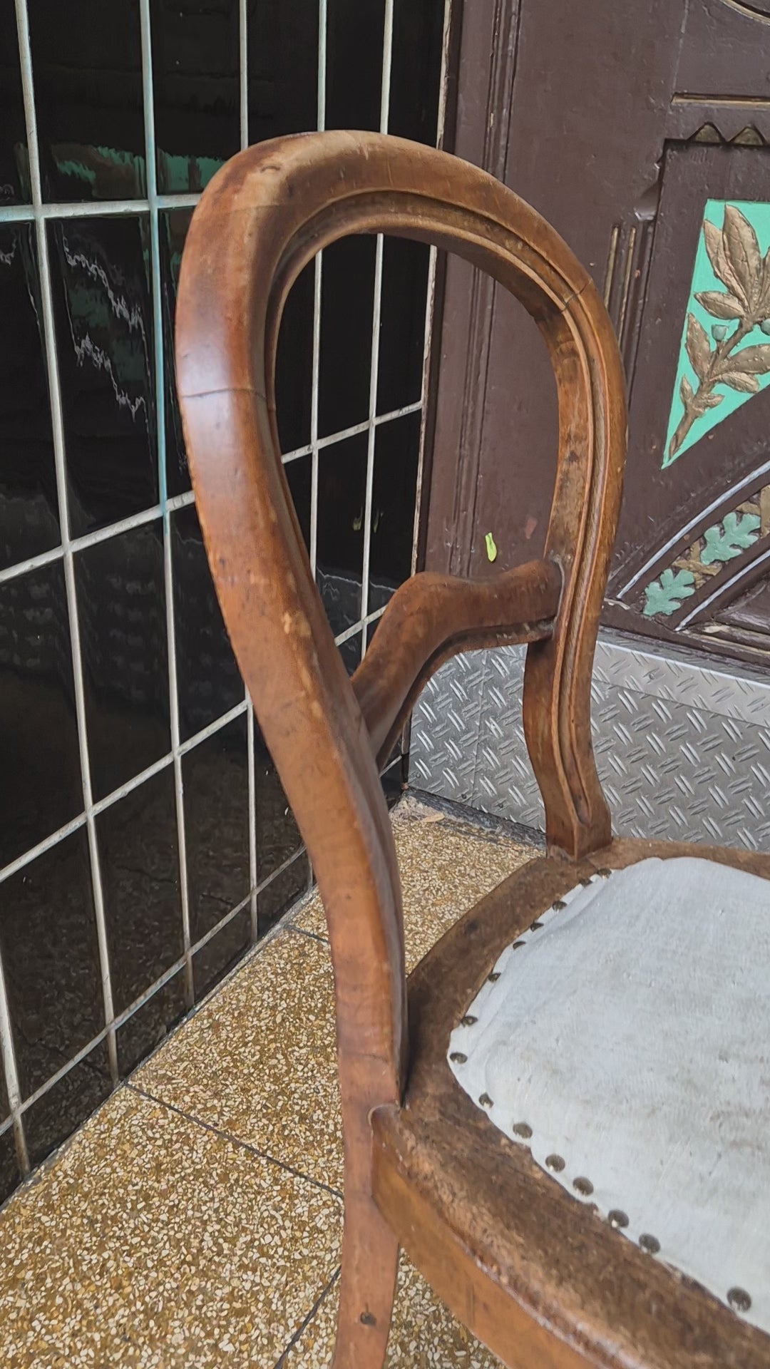 Antiker Stuhl Chippendale Eichenholz