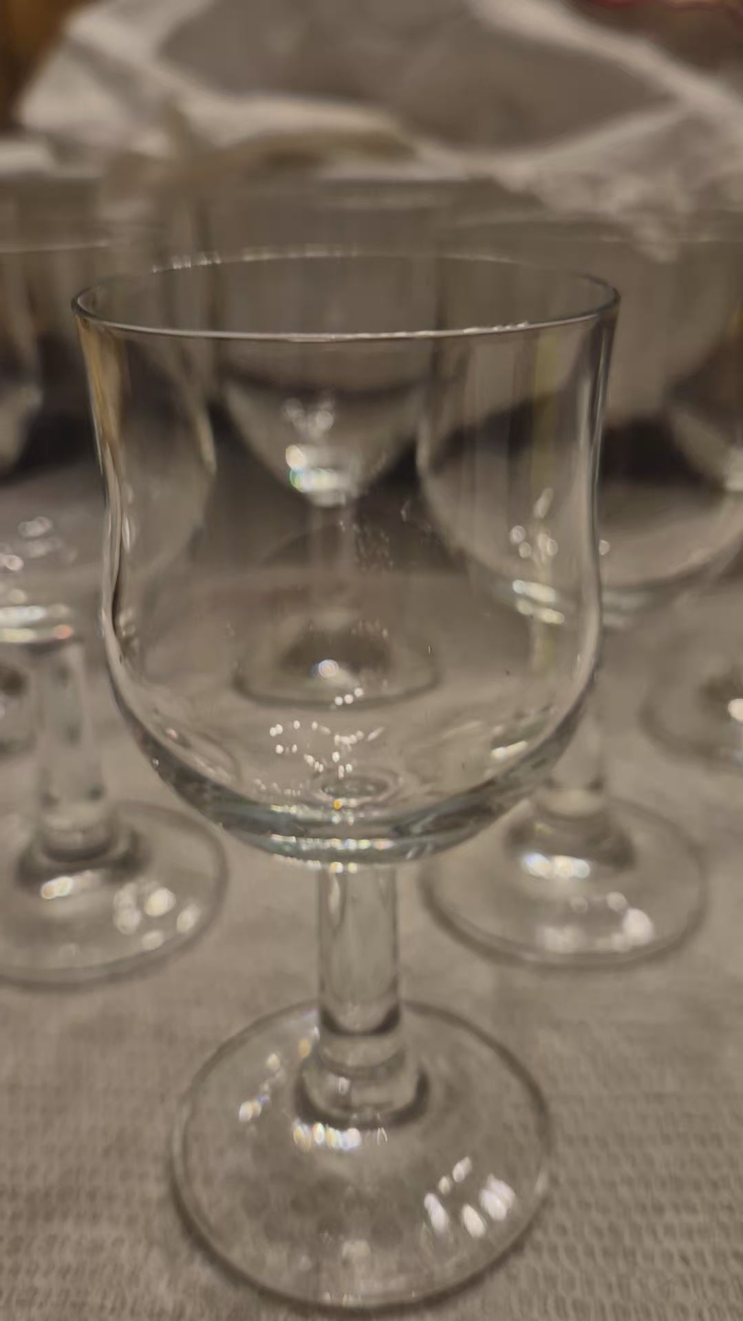 6x kleine alte Vintage Weingläser transparent zeitlos schön!
