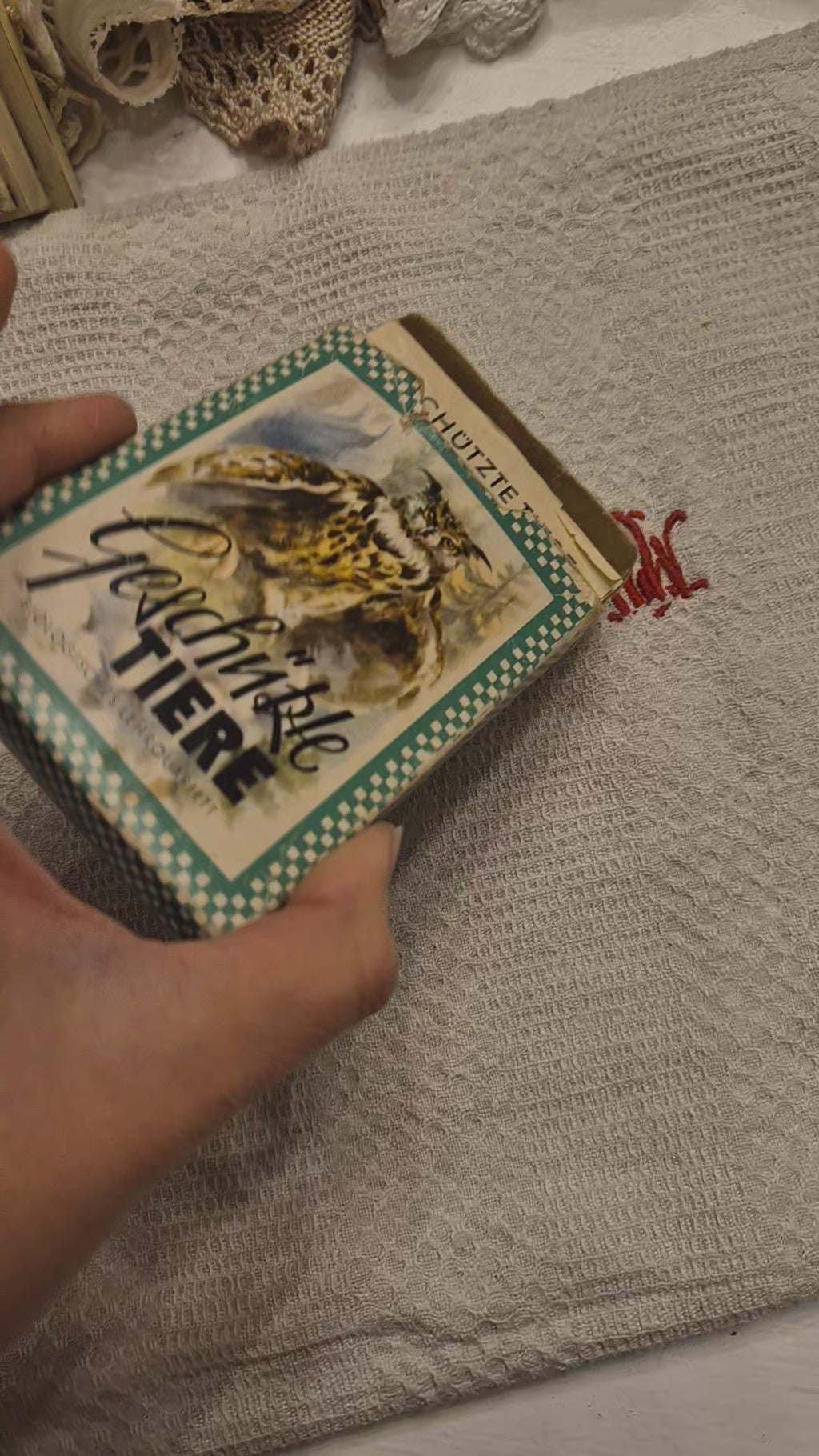 Vintage Karten Spiel Geschützte Tiere Naturschutz-Lehrquartett 70er Jahre vollständig!